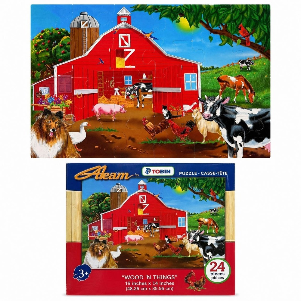 Wood 'N Things Farm 24 Pieces Floor Puzzle Complete